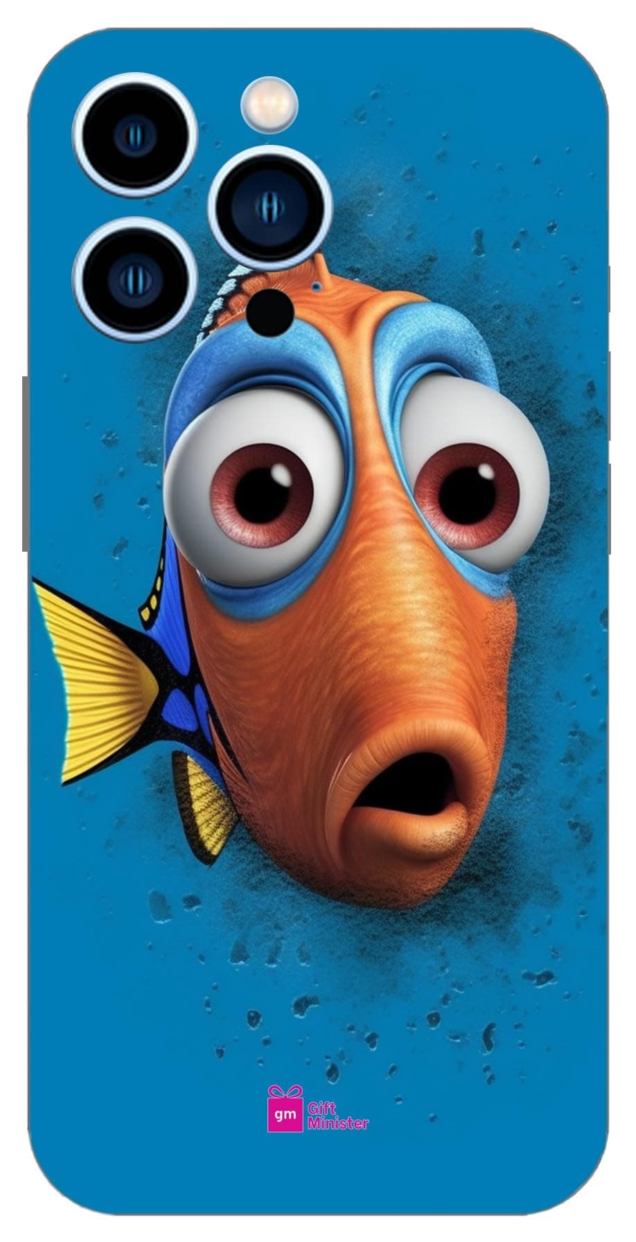 Gift Minister Soft Designer Mobile Case for Apple iPhone 13 Pro Back Cover Blue - Finding Dory Fish Simplistic Cartoon Celebrity Image Mashups Characters Airbrush Art Strong Facial 1Pcs 1701U