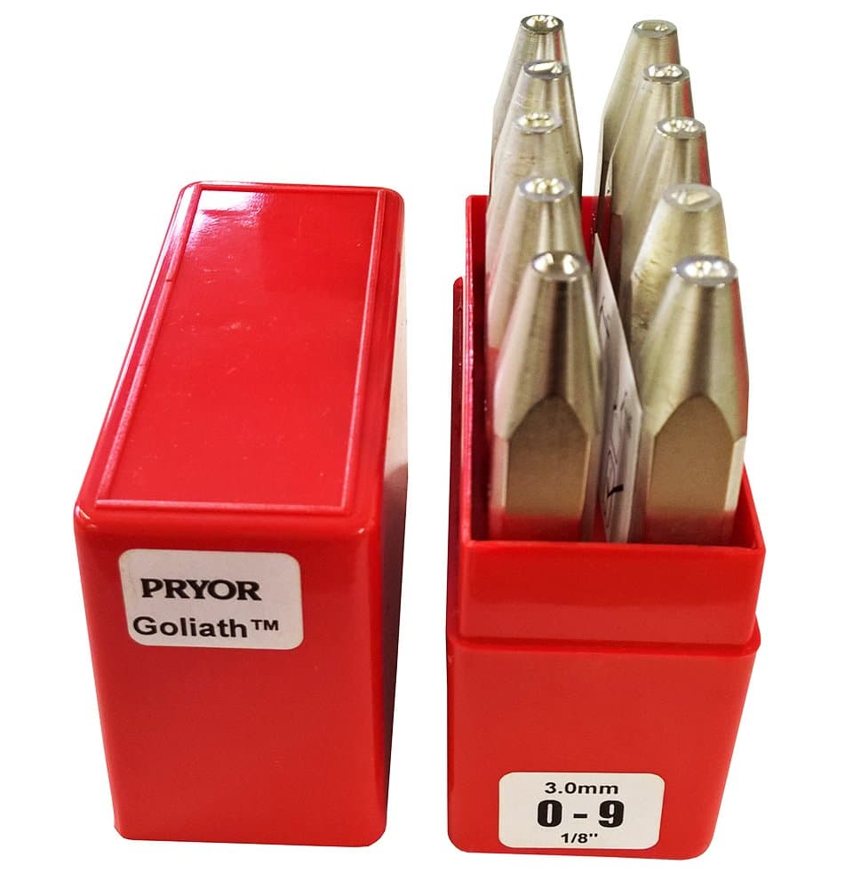 Phd10030 09 Heavy Duty Sharp Faced Punches, 10 Piece, 1/8", 3.0mm