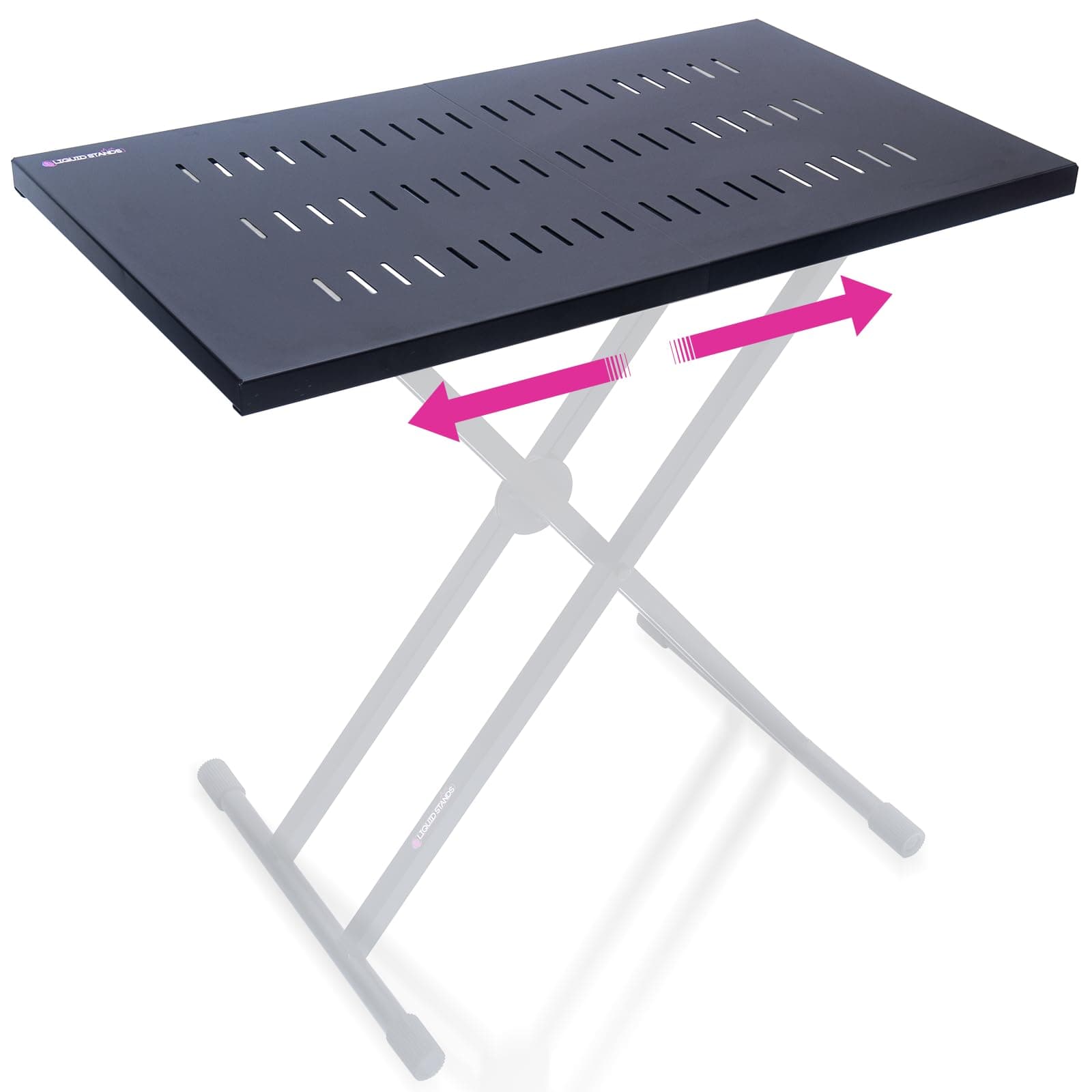 Liquid Stands Utility Table Top ONLY for X Style Keyboard Stands and Z Style Piano Stands - Portable DJ Table Stand, Dj Mixer Stand