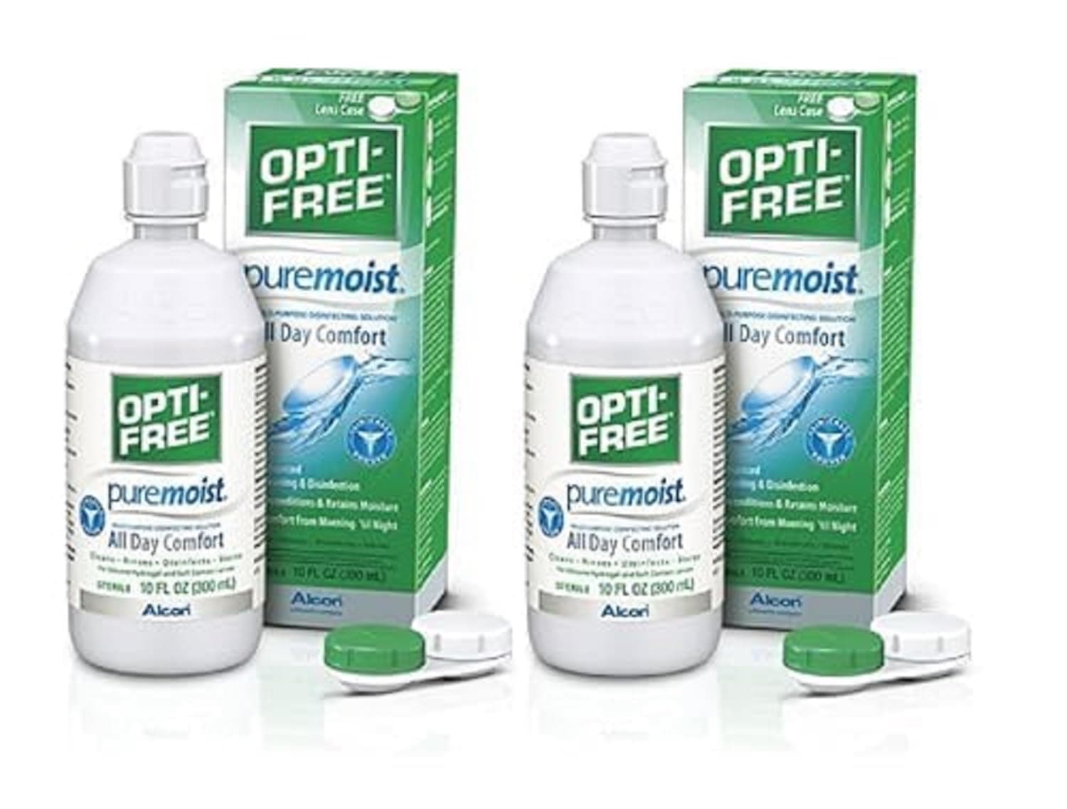 OPTI-FREE PureMoist Multi-Purpose Contact Lens Solution 20 oz (Pack of 2)