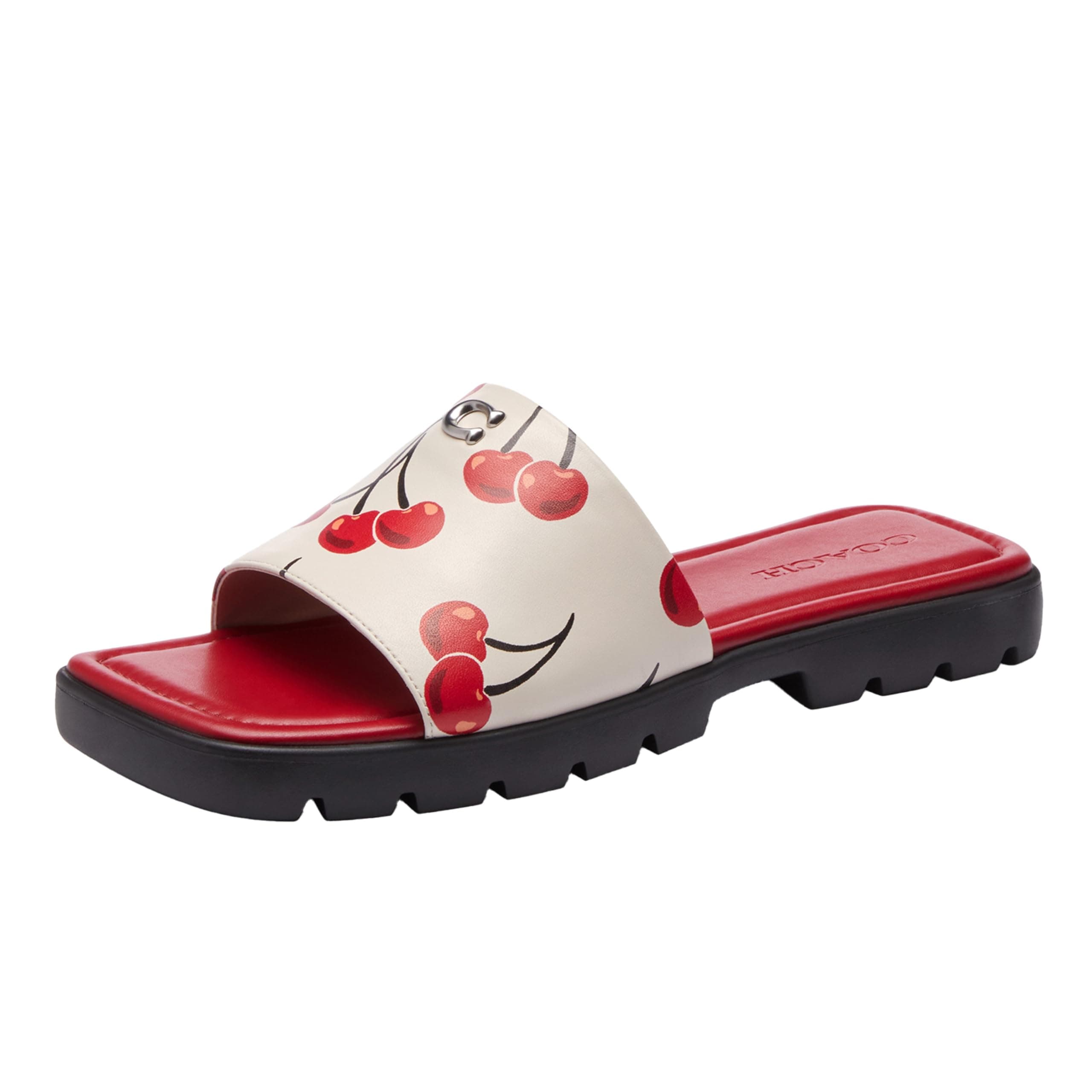 COACH womens Florence Leather Sandal