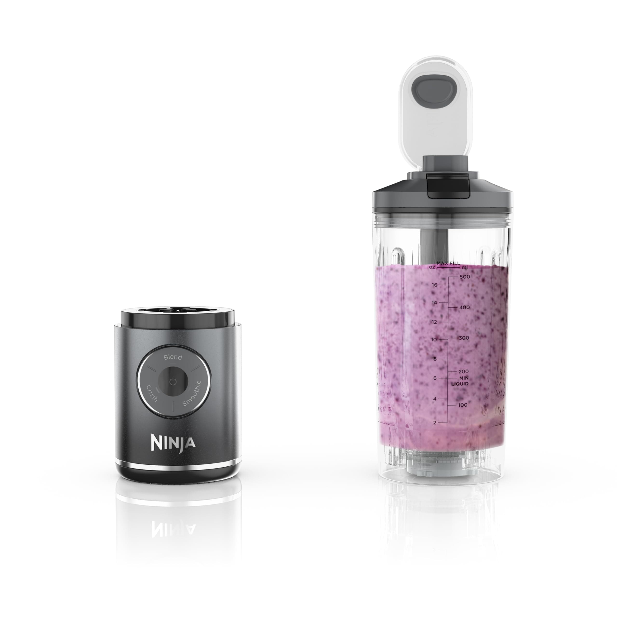 Ninja BC251GY Blast Max Personal Cordless Blender for Smoothies, Blend, Ice Crush, 22 oz. Twist & Go Vessel, Gray - Certified Refurbished