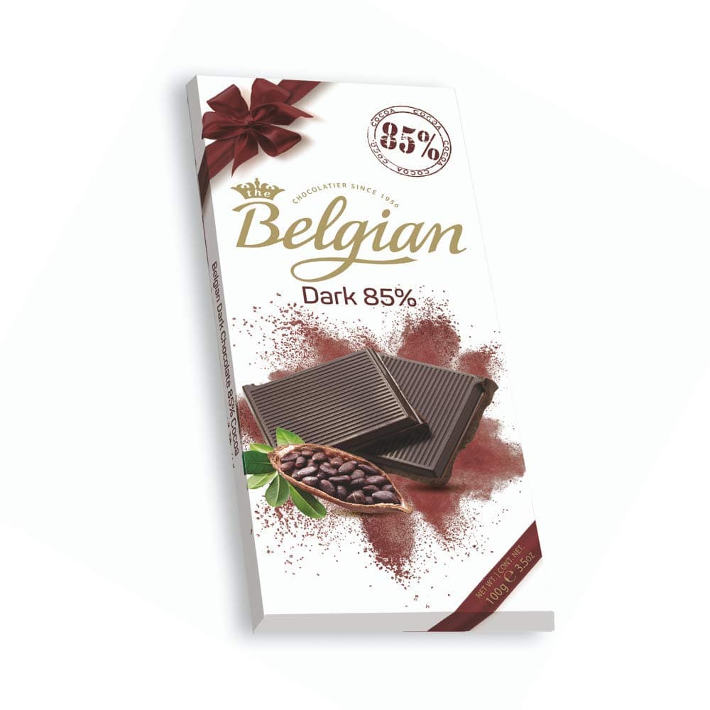 The Belgian 85% Dark Bar Chocolate, 100Gram
