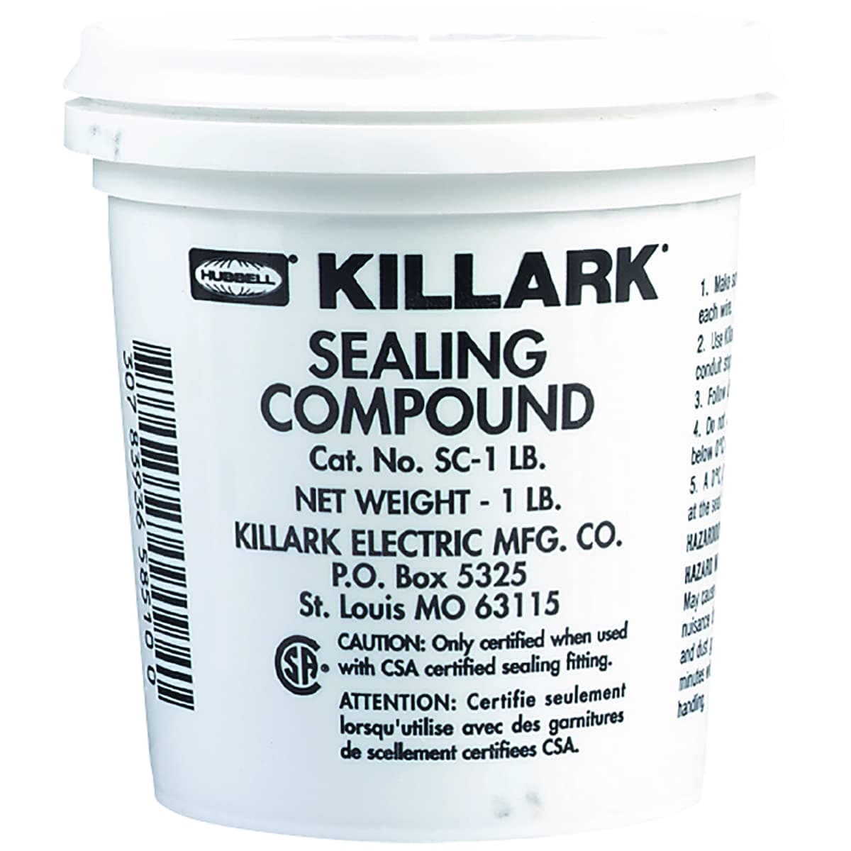 Hubbell-Killark SC5LB 5lb Sealing Compound