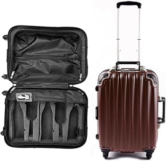 VinGardeValise Original Wine Suitcase by FlyWithWine, 10 Year Warranty, 5 Bottle Wine Travel Luggage, Airplane Carryon Size Luggage Without Wine, Choice of Wine Professionals, Napa Designed Burgundy