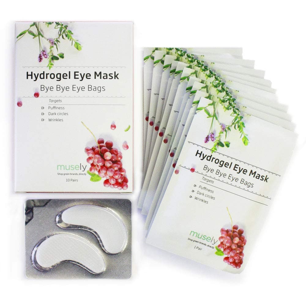 Musely Hydrogel Eye Mask, Bye Bye Eye Bags, Pro Formula, Pack of 10