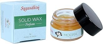 Sugandhim Mogra Solid Wax Perfume 5gms, Travel Pocket Friendly Long Lasting Strong Fragrance, Floral Wax Cream Perfume with Bees Blend & Natural Essence, Gift For Men & Women lasts upto 7 hours