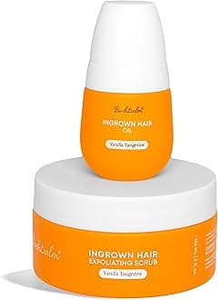 Bushbalm 2 Step Routine for Rough Skin - Soft Flared Enriched Hair Oil (30ml) and Gentle Exfoliating Scrub (8 oz)