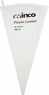 Winco Pastry Bag Cotton with Plastic Coating, 18-Inch,White