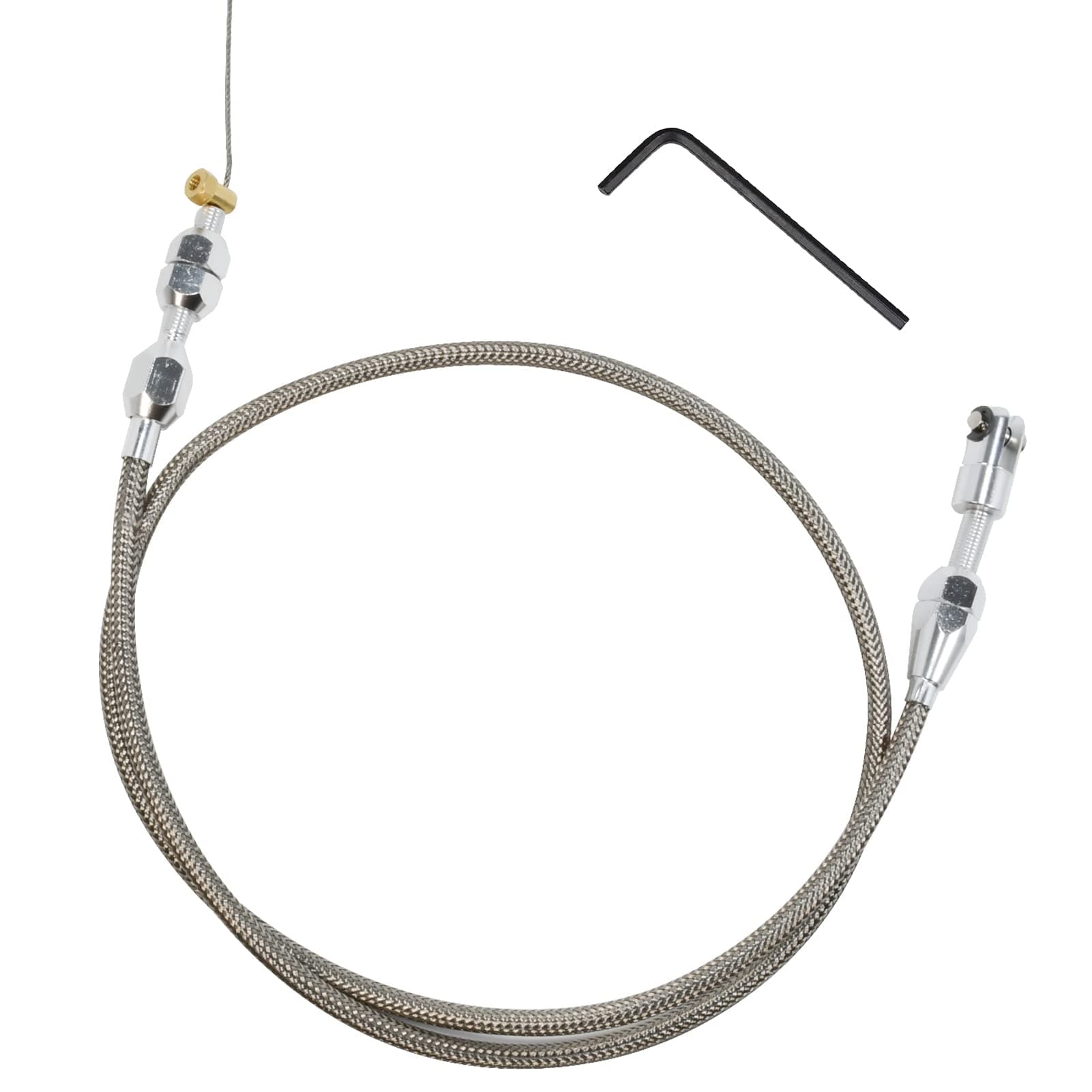 Braided Throttle Cable Kit Compatible with 97-07 Chevrolet/Chevy LS1 Engine 4.8L 5.3L 5.7L 6.0L