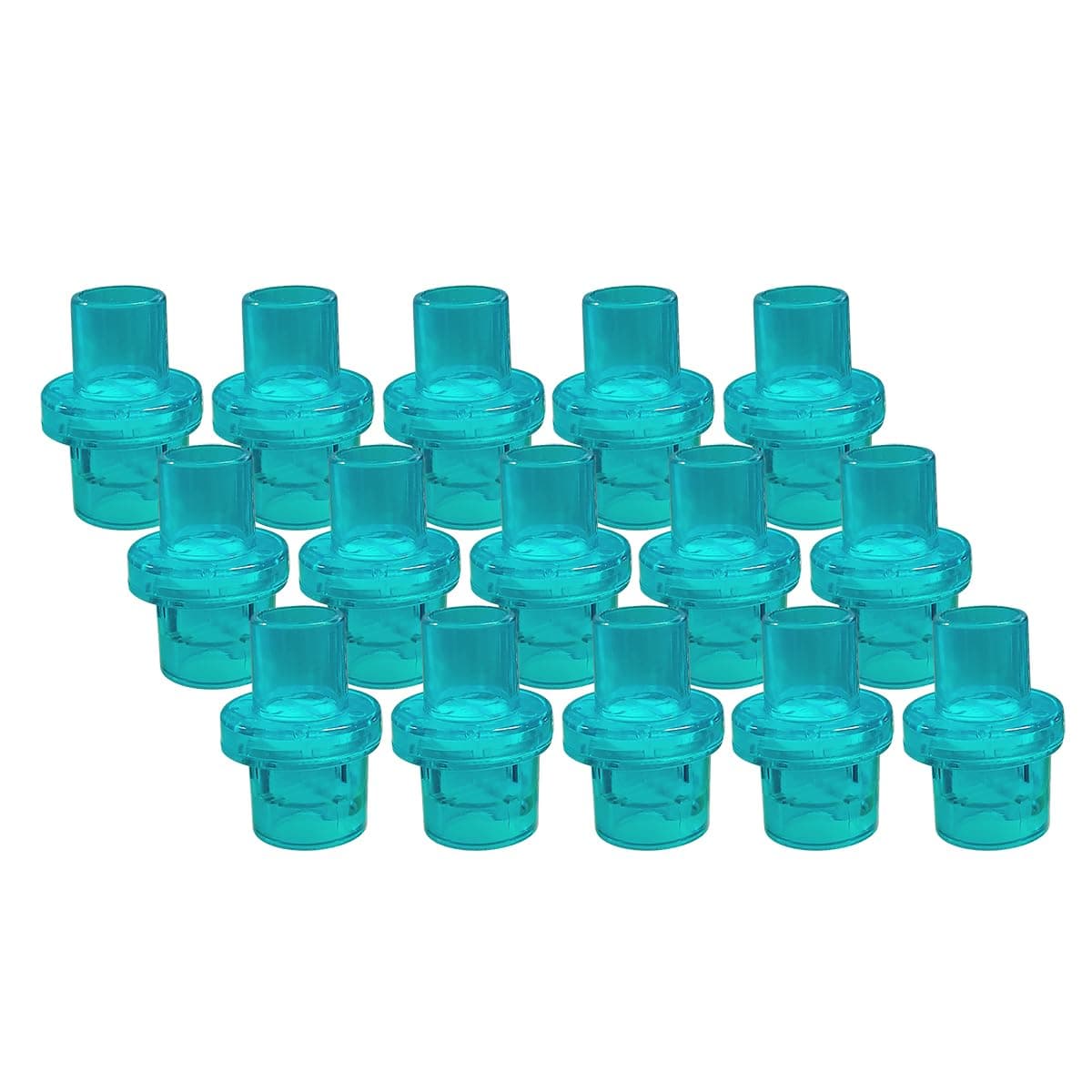 Pack of 100pcs CPR One Way Valves CPR Training Valve Green for Training Mask - Individually Wrapped