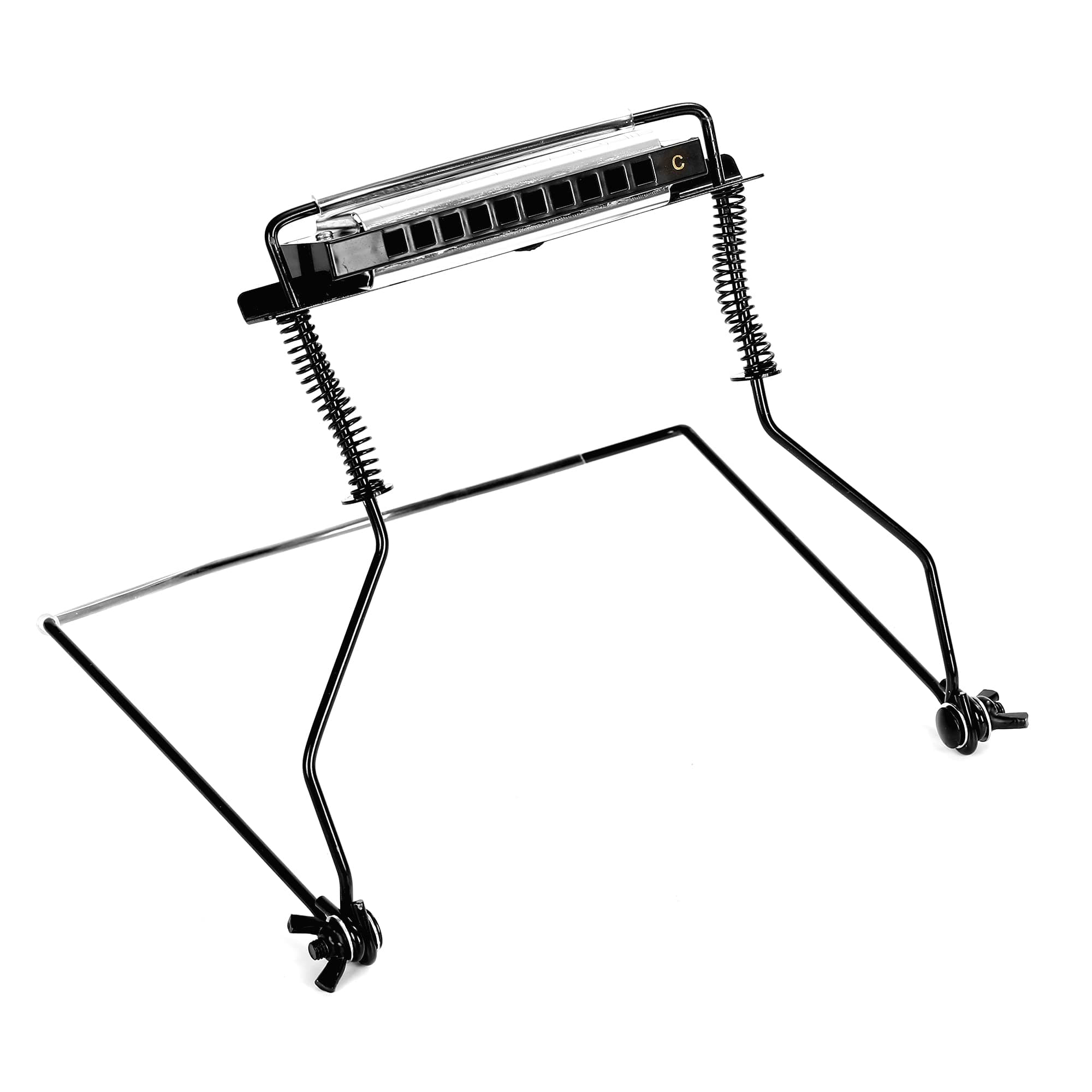 10 Hole Harmonica Holder Neck Hands Free with Anti-Scratch Felt Pads to Protector Harmonica