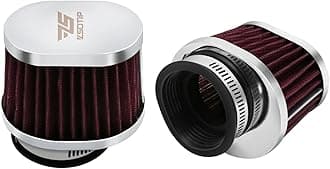 2PCS Motorcycle Air Filter Universal 55MM Replacement Engine Filter Dirt Bike High Performance Air Filters Fit Motocross Carburetor Cleaner for Pit Bike Scooter Moped ATV