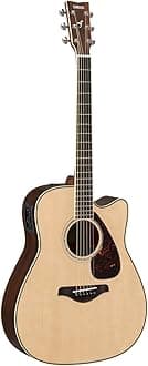 FGX830C Solid Top Cutaway Acoustic-Electric Guitar, Natural