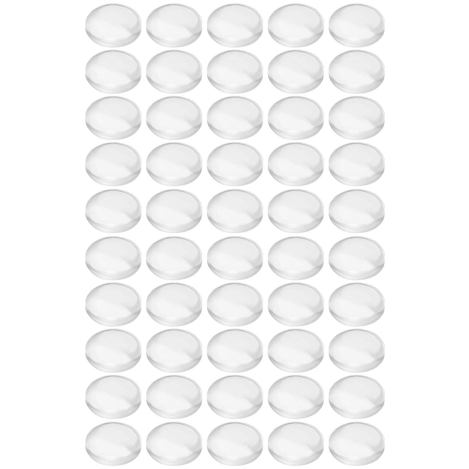 Clear Rubber Feet, 50pcs Cupboard Stoppers, Bumper Pads Adhesive Buffer Pads Cabinet Door Bumpers for Door Kitchen Bathroom Office, 8 x 4mm
