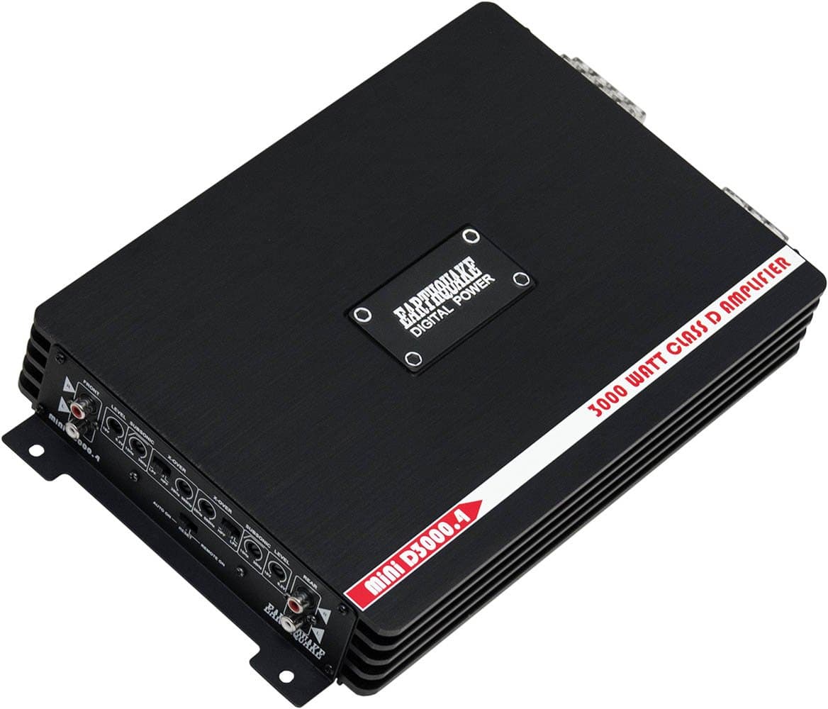 EARTHQUAKESound MiNi D3000.4 Stereo Class D 4-Channel Car Amplifier, 3000 Watts