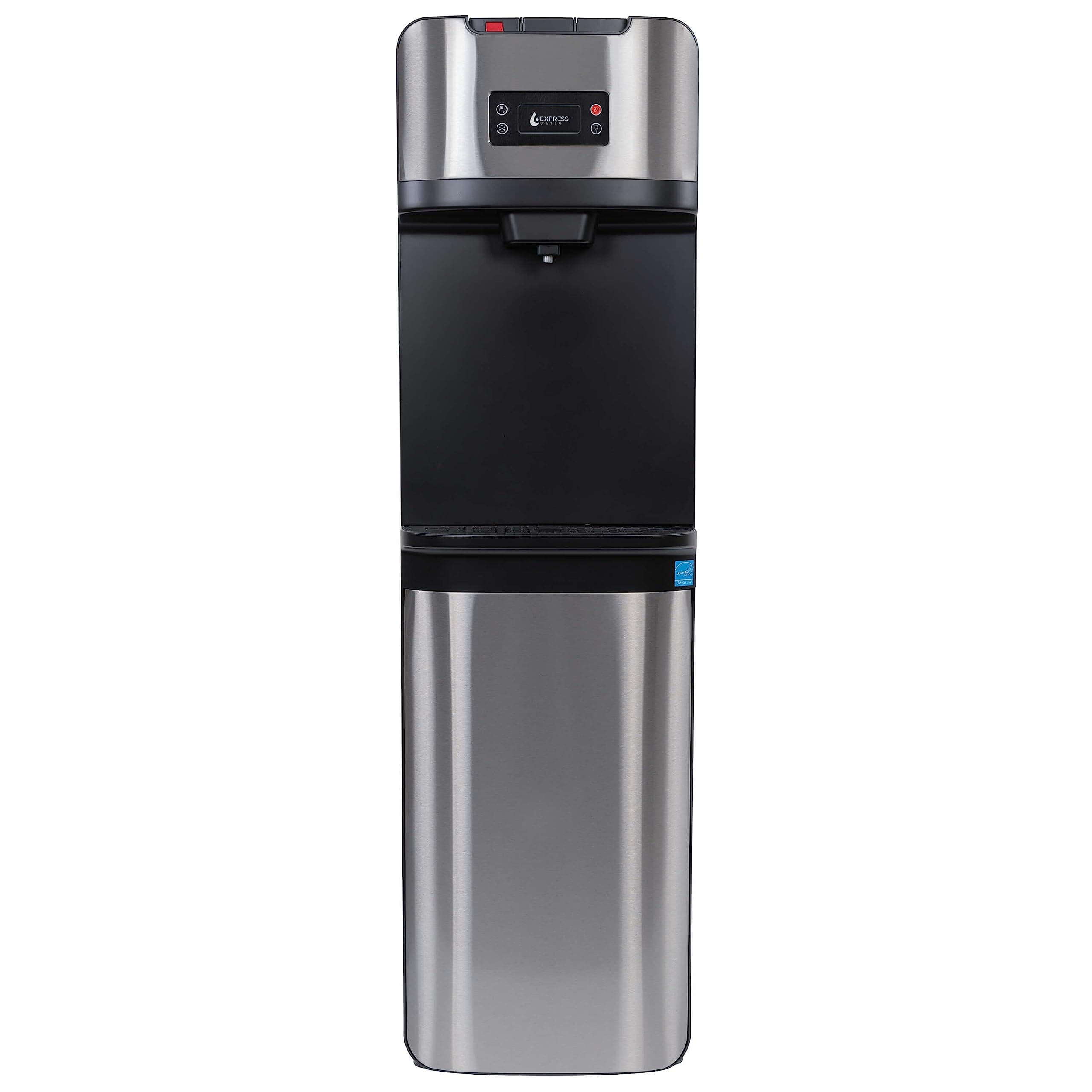 Express Water Water Dispenser for 5 Gallon Bottle Bottom Loading or Direct Point of Use - 3 or 5 Gallon Water Dispenser Hot, Cold, Room Temp - Water Cooler 5 Gallon Smudge Resistant Stainless Steel