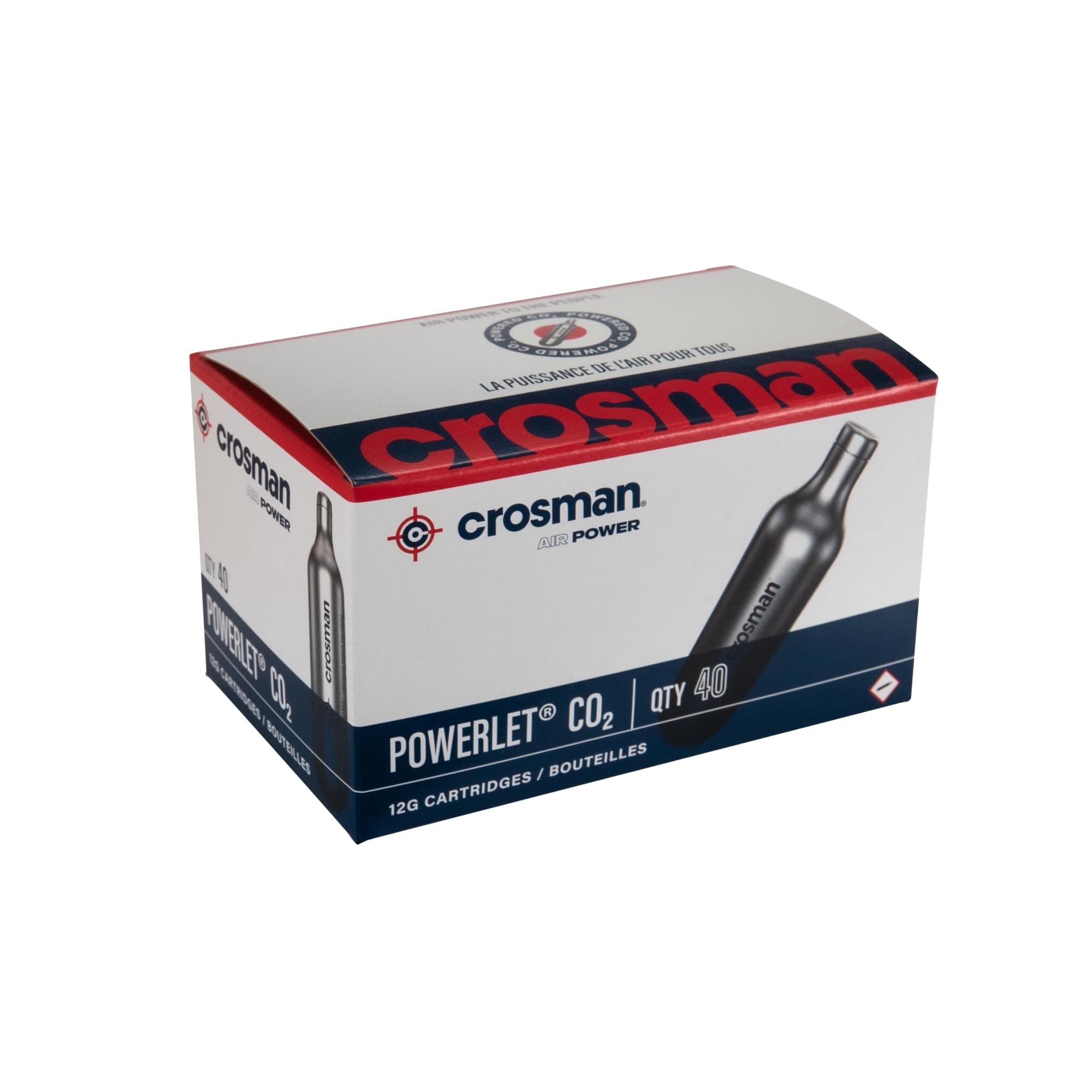 Crosman 40-Count 12-Gram CO2 Cartridges For Air Rifles And Air Pistols 23140-N, Packaging May Vary