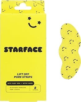 Starface World Lift Off Pore Strips, Blackhead Remover, Deep Cleansing Nose Strip, Patches for Nose Pores (8 count)