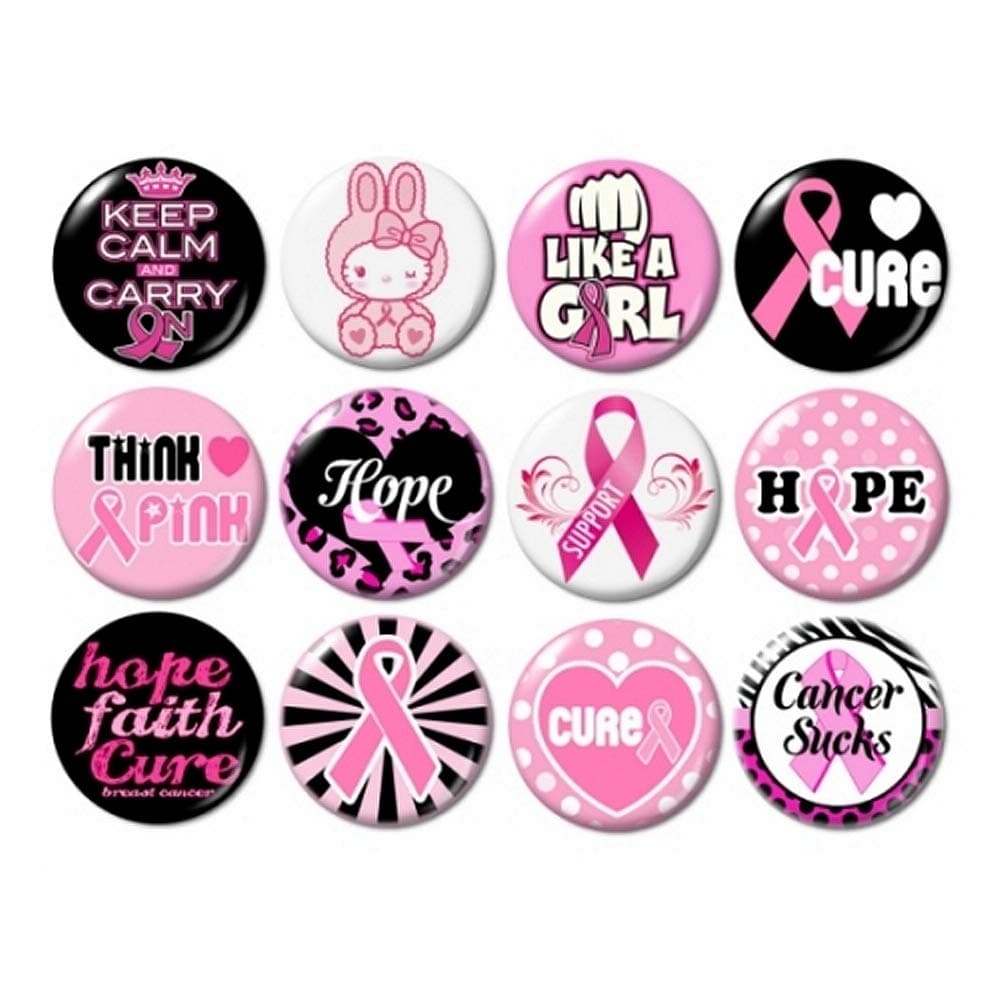 Breast Cancer Awareness Buttons Pins