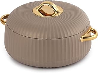 Cello Aurum Luxury Inner Stainless Steel Insulated Hot-pot 1500ml, Brown | Easy Grip Lid & Frim Twist Lock | BPA-Free, Durable, Suitable for Hot & Cold | Hot Box for Kitchen | Hot Pot for Home