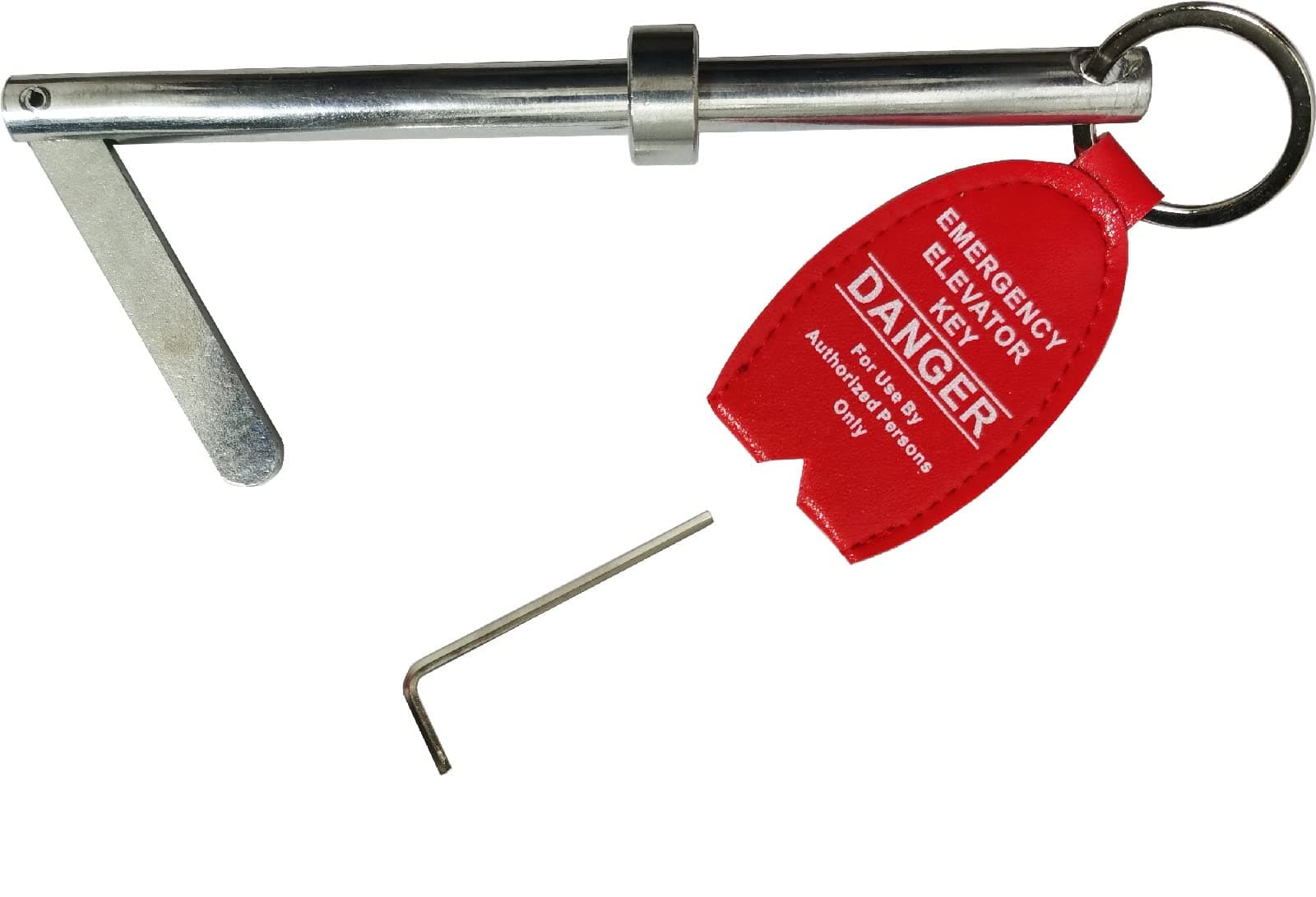 YnFag 2 Pack Emergency Key Elevator Door Key for Door Elevator Firefighter Tools Universal Drop Key with Large Tag Ring (2)