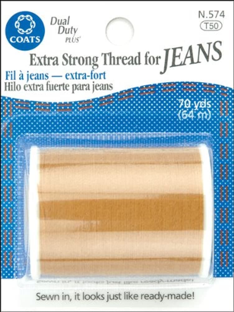 Coats & Clark Inc. N574 Extra Strong Thread for Jeans, 70-Yard, Golden