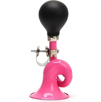 Coolrunner Bugle Horn, Retro Clown Horn, Kids Bike Horn, Classic Vintage Metal Twist Loudspeaker Siren Hooter Snail Air Horn for Vehicles Bicycles Golf Cart