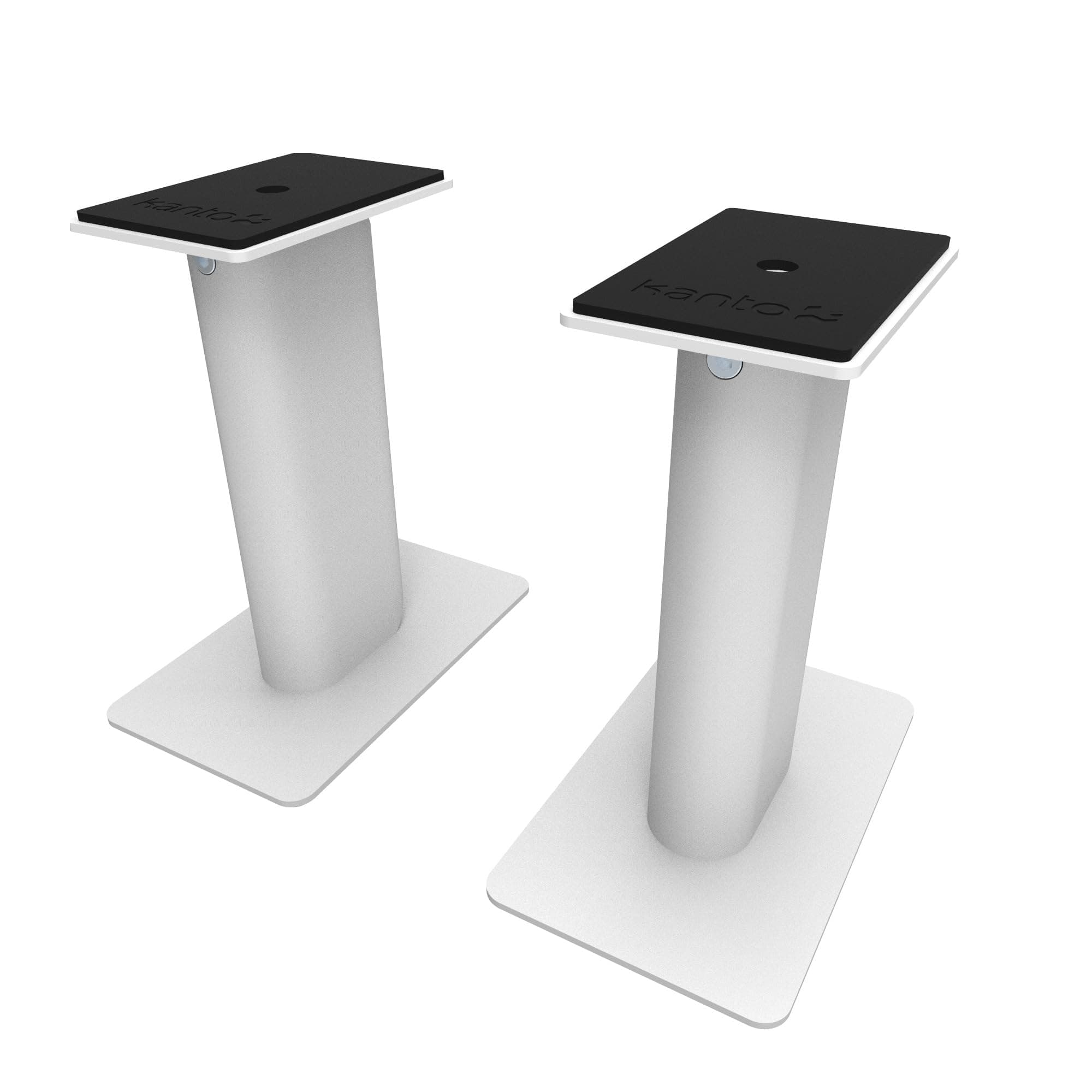 SP9W Desktop Speaker Stands for Small/Medium Bookshelf Speakers & Compact/Mid-Size 2”-4” Studio Monitors 8.3" Tall Pair White