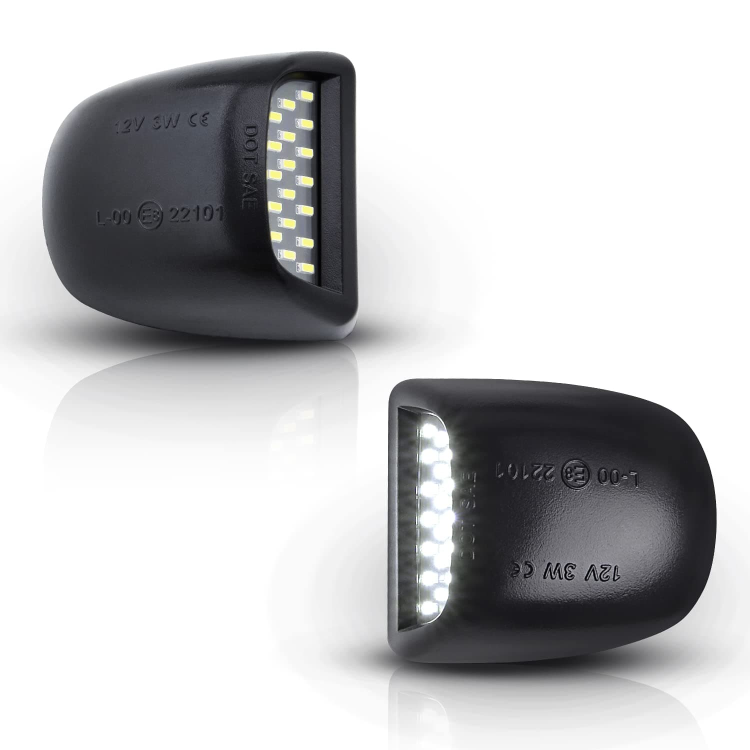 LED License Plate Lights Rear Bumper Tag Lamp Assembly Replacement Compatible with Cadillac Escalade Chevy Silverado 1500 2500 3500 Tahoe GMC Sierra 1500 2500 3500 Yukon XL, Pack of 2