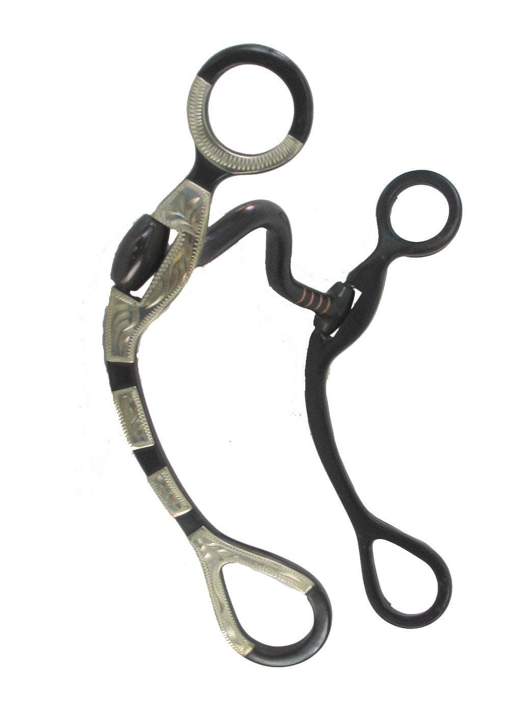 AJ Tack Wholesale Medium Port Bit with Engraved Cheeks