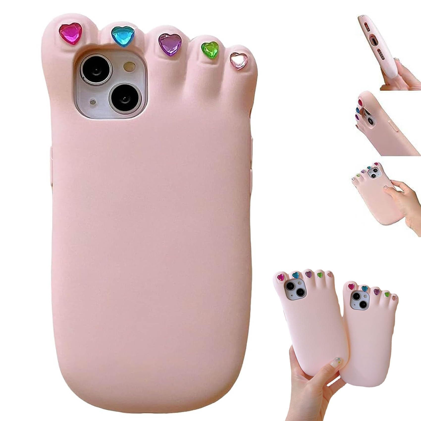 EXNOX 3D Foot Shape Phone Case,3D Funny Soft Silicone Phone Case for iPhone 14 13 12 11 Pro Max,3D Big Ugly Foot Shaped Phone Case for iPhone (iphone14Pro)