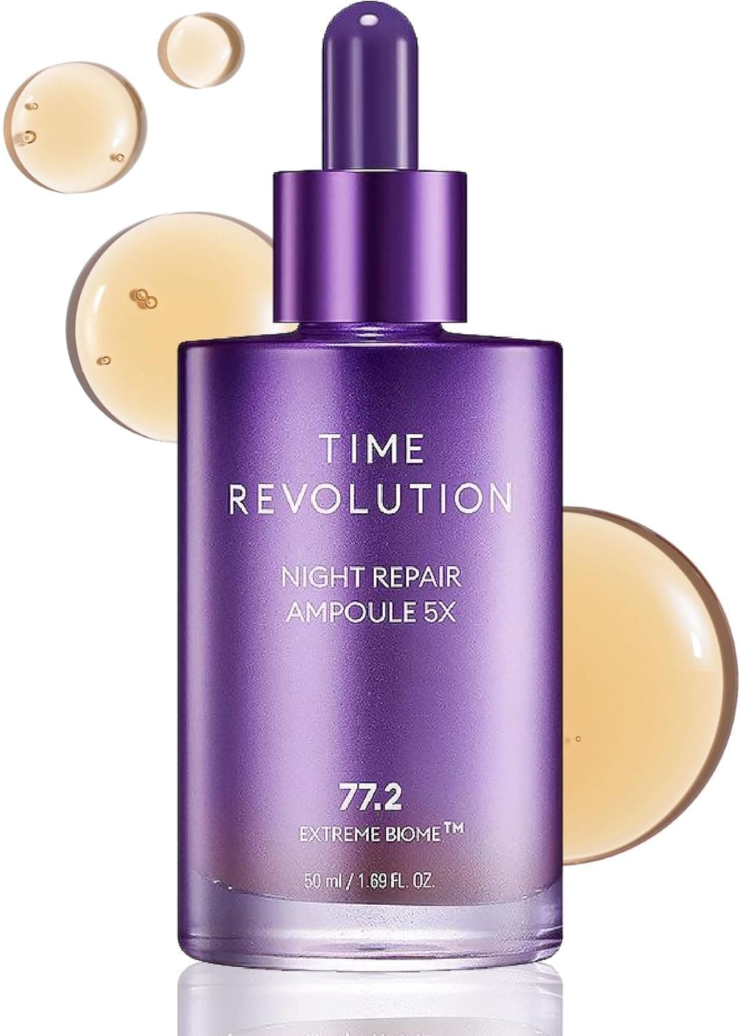 Time Revolution Night Repair Face Serum Ampoule (5th Gen) - Overnight Probiotic Skincare for Revitalization and Radiance, 1.69 Fl Oz