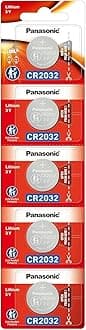 Panasonic CR-2032/5BE Lithium Coin Battery - Pack of 5