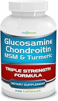 VitaBreeze Glucosamine Chondroitin, MSM & Turmeric Dietary Supplement - 248 Capsules