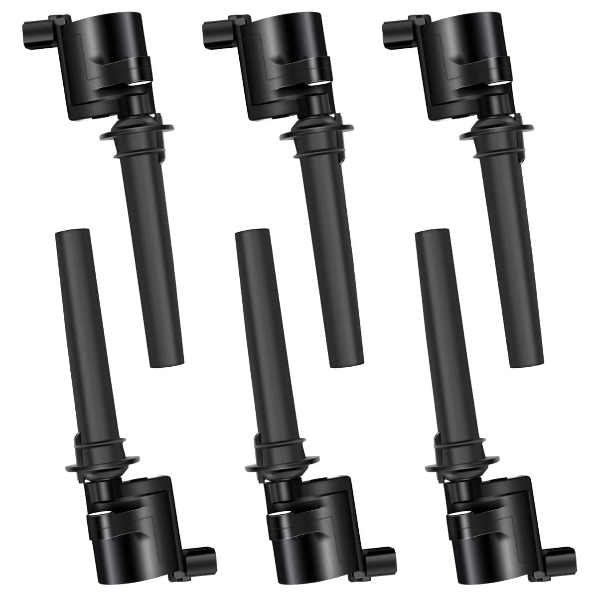 MAS Set of 6 Ignition Coils Pack Compatible with 2000-2011 Ford Taurus Escape Five Hundred Free Style Mzda Tribute Mercury Mariner Sable 3.0L V6 Replacement for 5C1449 DG500 FD502 DG513 C1458