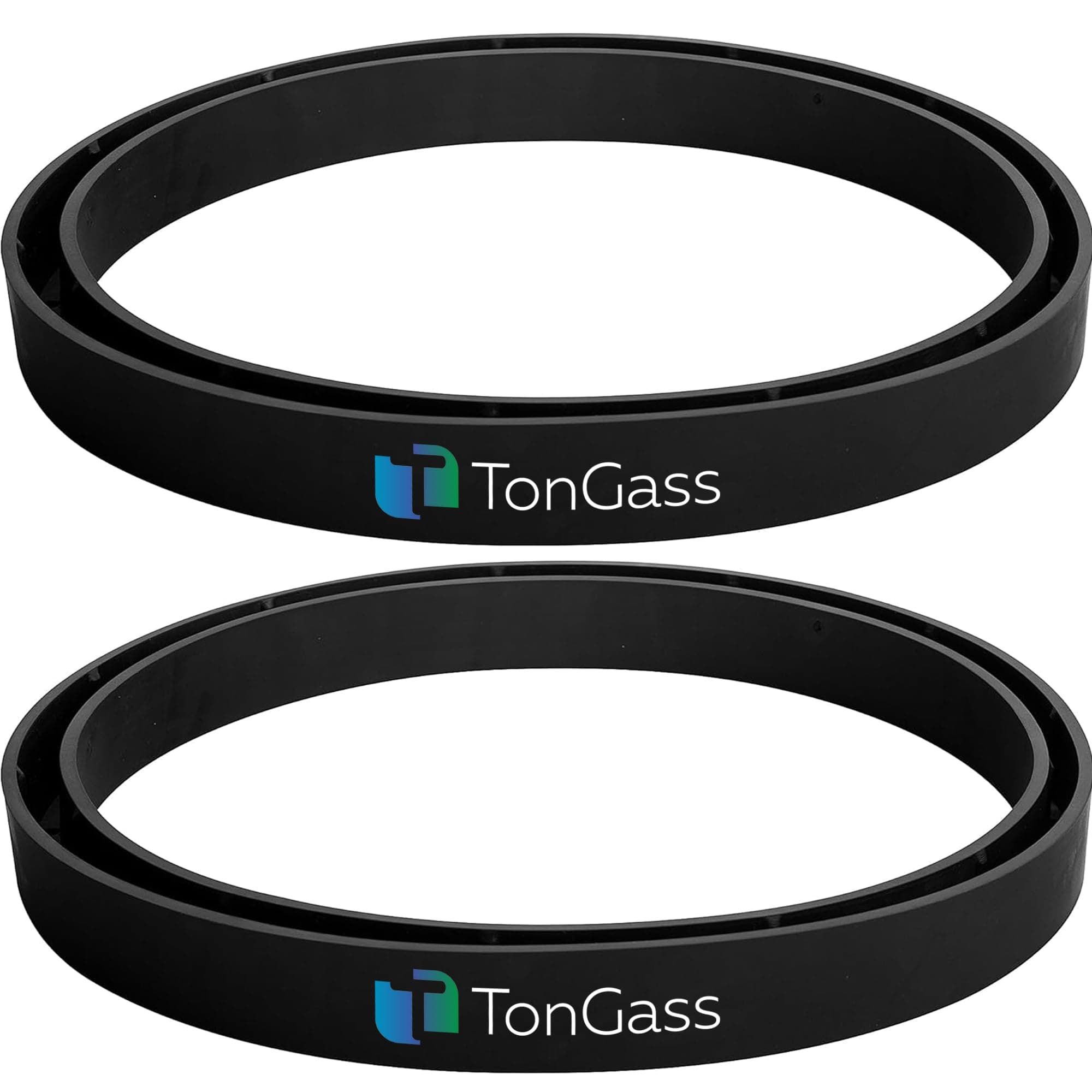 TonGass (2-Pack, Black) 8 1/4" Protective Spacer Ring for Propane Cylinder Base Fits 20-40 lb (5-10 Gallon) Propane Cylinder Gas Tank, Propanes Tank Base Ring Compatible with Wireless Propanes Gauges