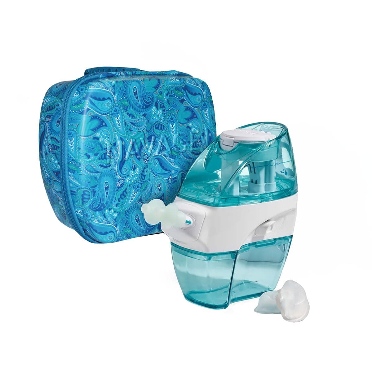 Navage Starter Bundle - Nasal Irrigation System - Saline Nasal Rinse Kit with 1 Nose Cleaner, 30 SaltPods and Paisley Travel Case