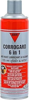 Aerol Corrogard 6-in-1 Multi-Functional Rust Remover Spray | Lubricant, Degreaser & Anti-Rust Oil | Noise Reducer for Home & Industrial Use (300g / 439ml).