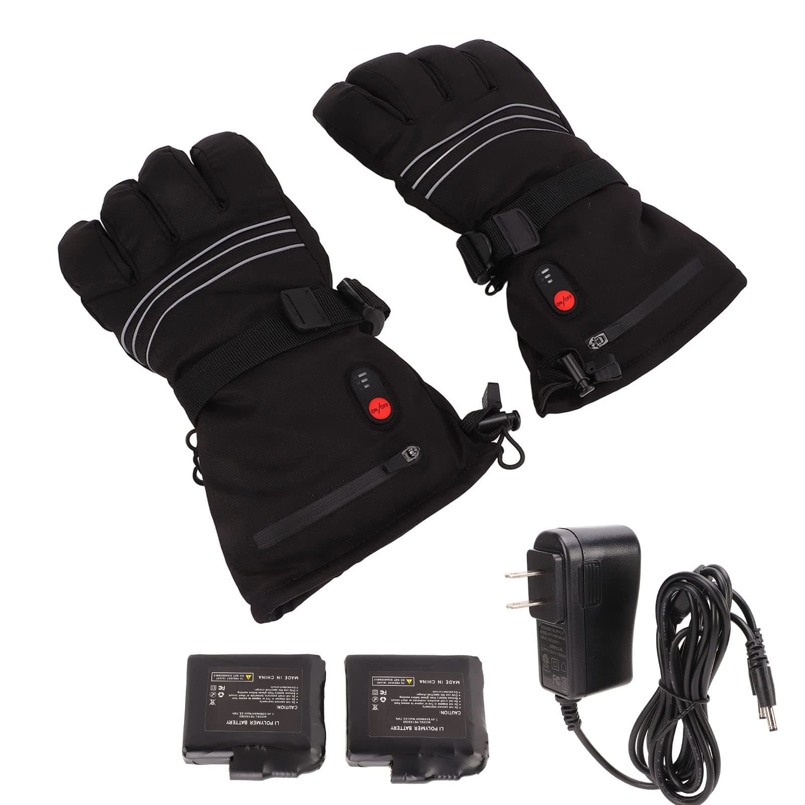 HelloCreate Electric Battery Heated Gloves USB Winter Warm Heating Gloves Insulated Heated Gloves for Outdoor Sports Skiing Riding US 100‑240V
