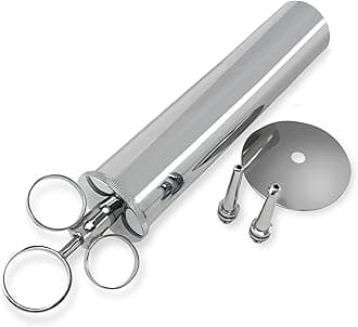 Ear Wax Removal Syringe – Durable Brass with Chrome Plating, Tri-Stream Tip, Easy & Safe Ear Wax Irrigation, Latex-Free, 8 Oz