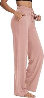 Sarin Mathews Womens Yoga Sweatpants Wide Leg High Waisted Lounge Pajamas Pants Comfy Workout Loose Pants with Pockets