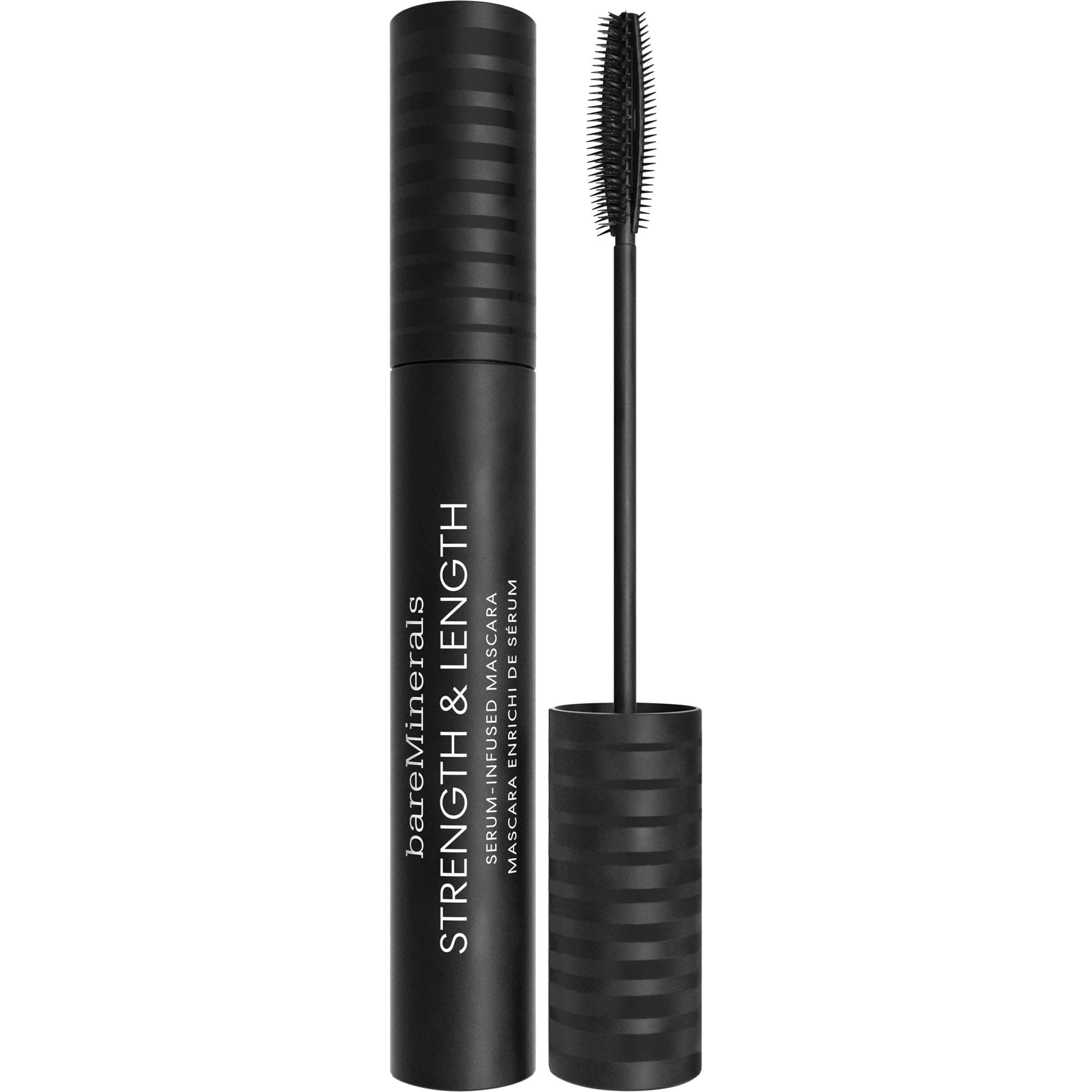 STRENGTH & LENGTH Serum-Infused Black Mascara - Plant-Based Lash Serum, Lengthens, Lifts & Defines for Healthier Lashes, Vegan
