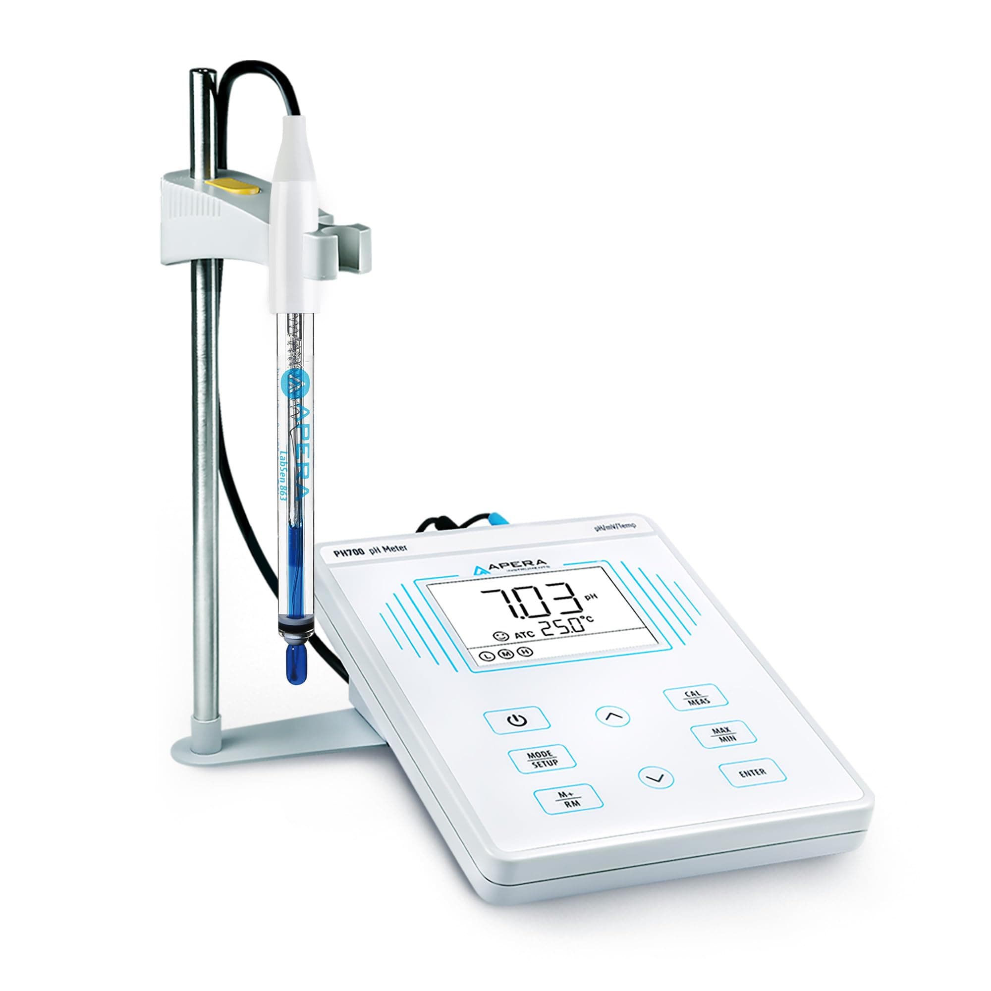 PH700-HT Benchtop Lab pH Meter for High-Temperature Liquids (up to 130˚C) and/or Caustic Water Solutions