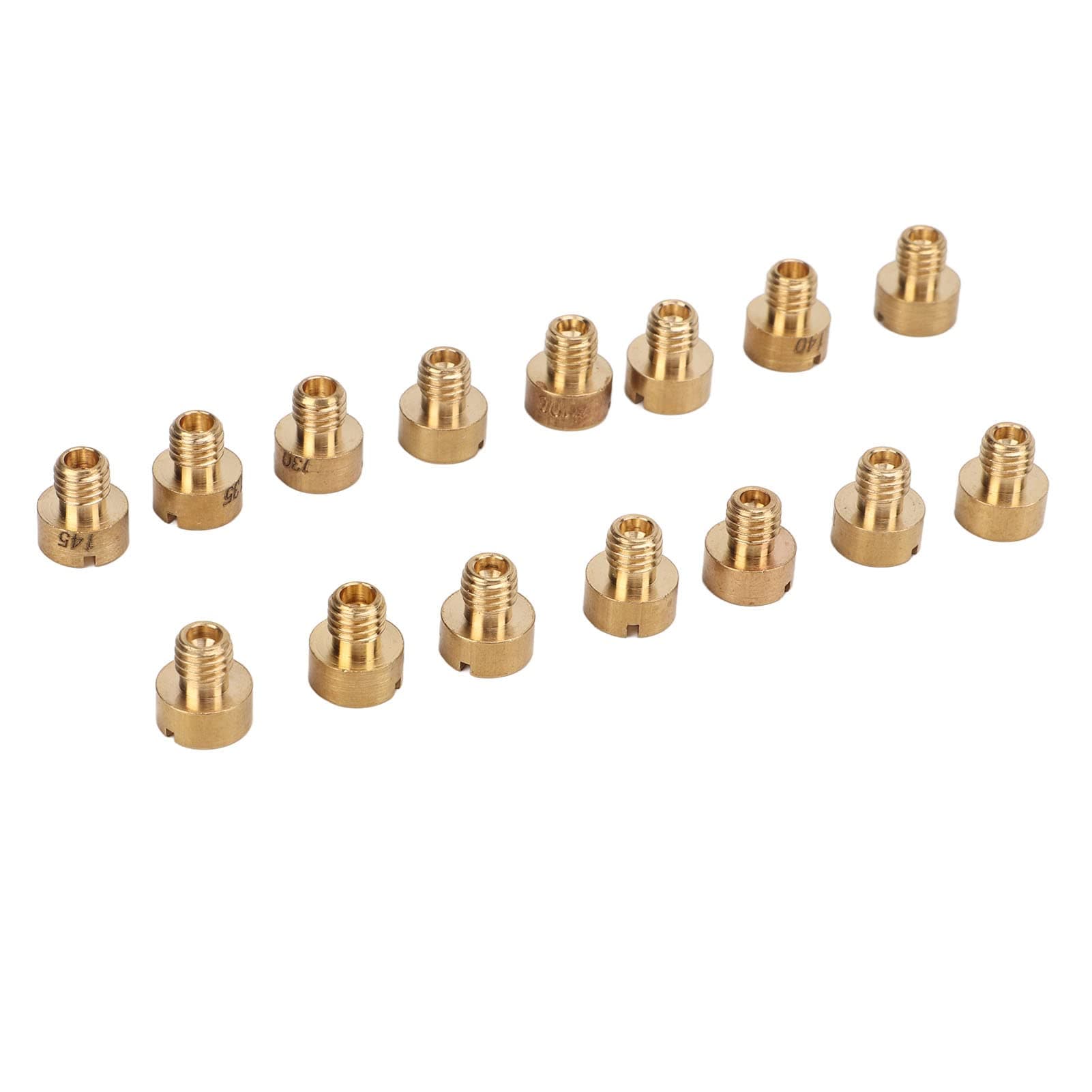 Carburetor Main Jet Kit, Gold Carb Main Nozzle Practical High Hardness 88-150 Metal for Mikuni 604 VM22 VM24 VM26 VM30