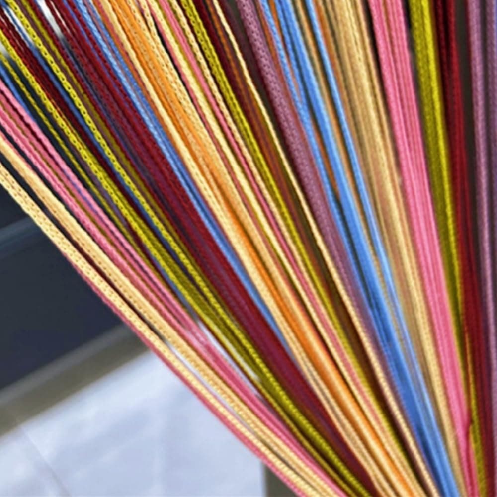 ave split 2pack Doorways Door String Curtain 100X200cm Wall Panel Fringe Window Room Blind Divider Tassel Screen for Party Home Wedding Decorative (7 Colorful 2pack)
