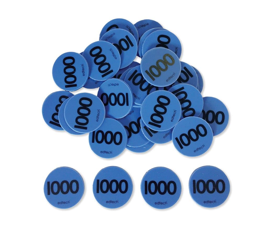 Inspirational Classrooms 3125509 "Place Value Thousands Counters Educational Toy (Pack of 100)