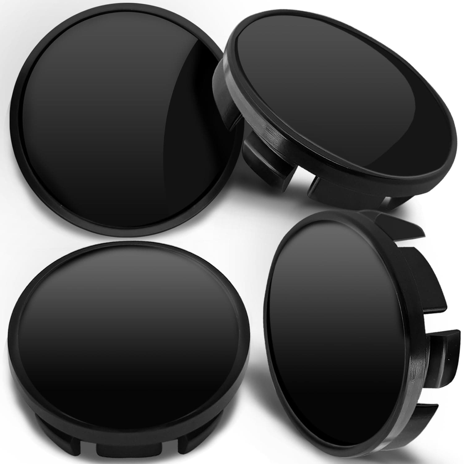 4 x 65mm Wheel Centre Alloy Hub Center Caps Compatible with VW 3B7 601 171 / 6U7 601 171 Hubcaps CV 0