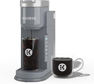 Keurig K-Iced Coffee Maker, Single Serve K-Cup Pod Iced Coffee Maker, With Hot and Cold Coffee Capabilities, Brews Any K-Cup Pod, Gray