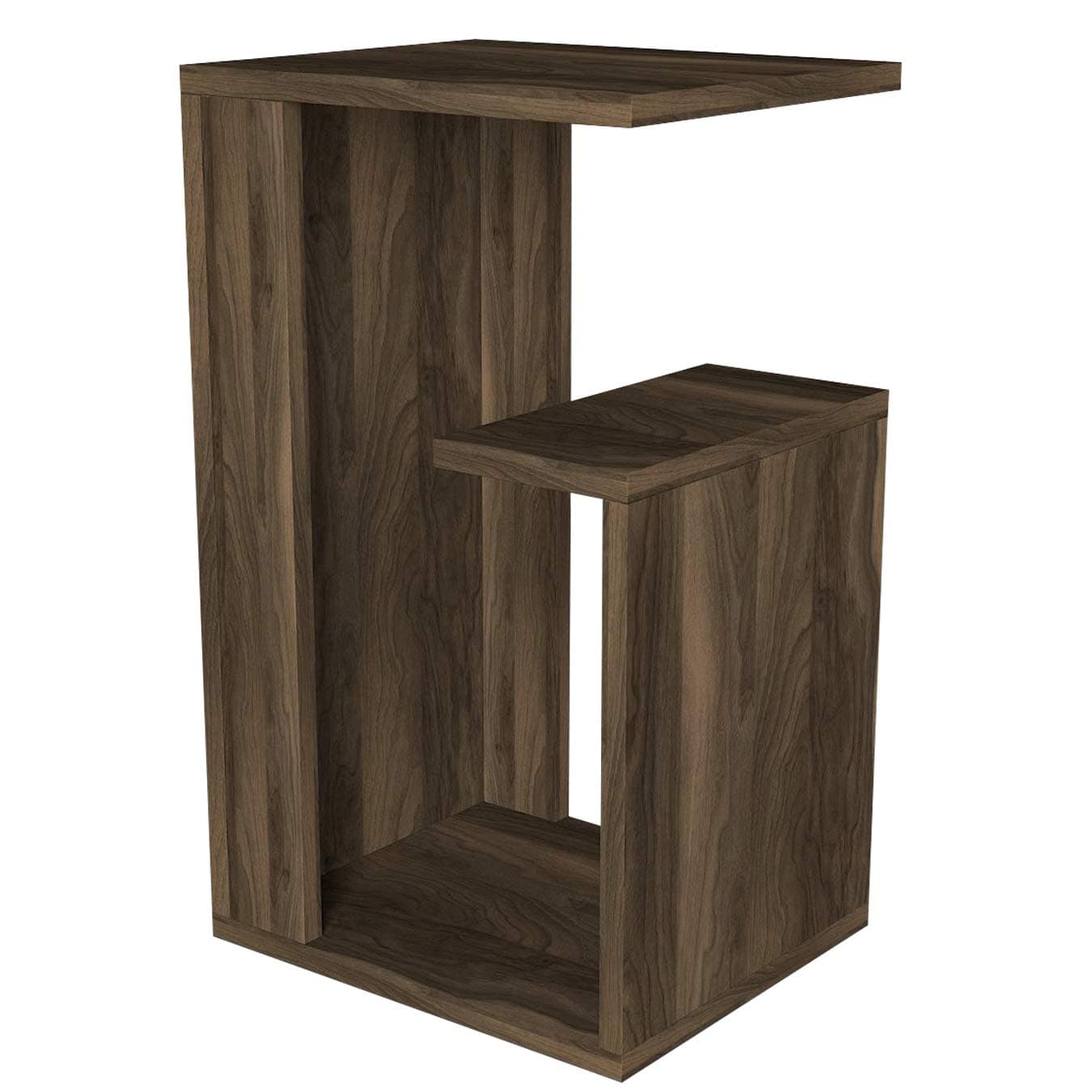 moebel17Side Tables, Engineered Wood, Tesbih Walnut, 35 x 29,5 x 60 cm